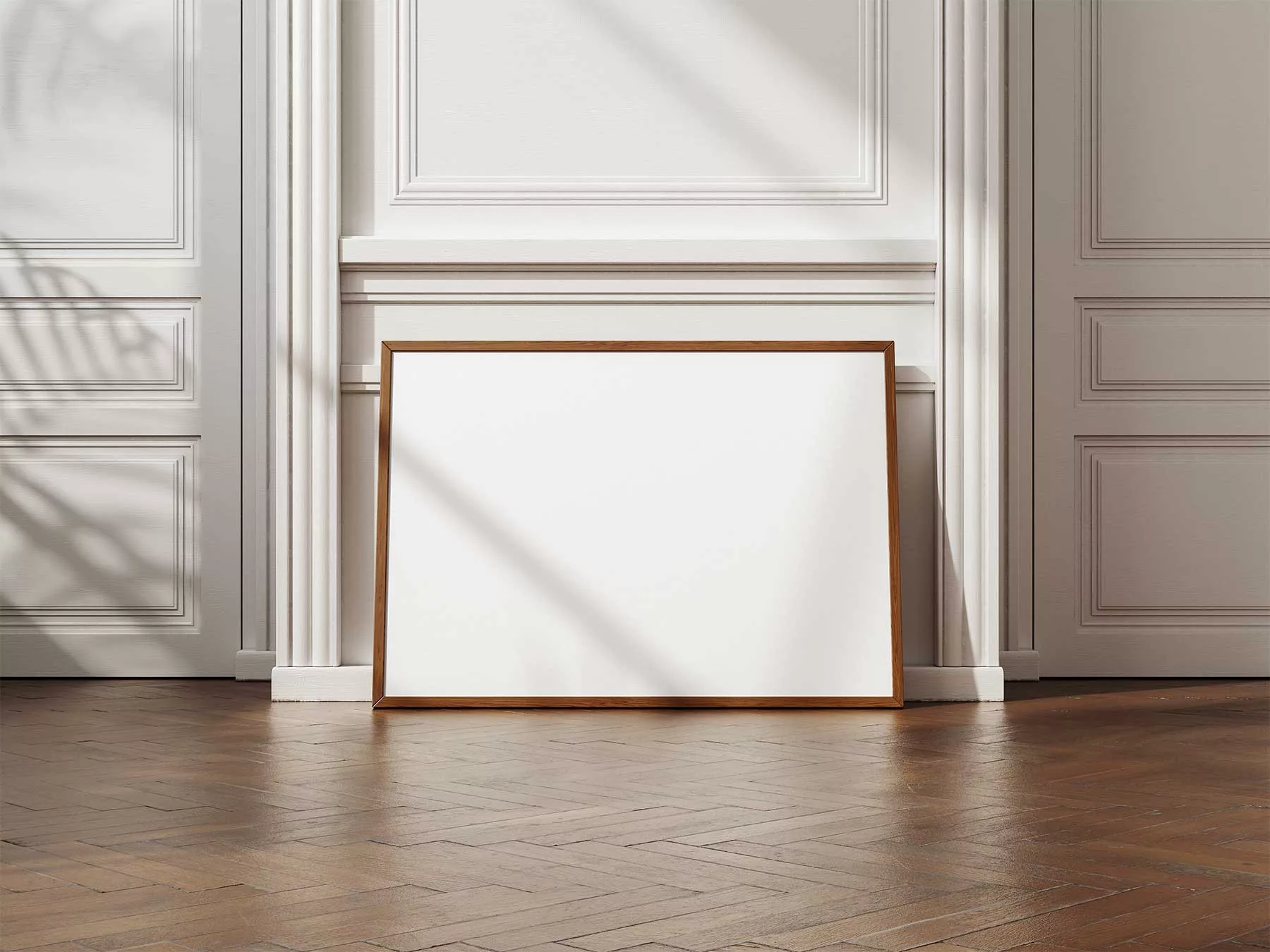Framed Poster Mockups on Decorative Wall