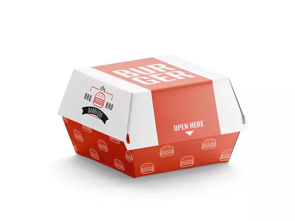 Free Burger Box Mockup
