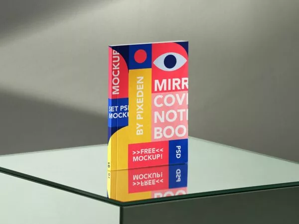 Free Notebook Mockup Scene (PSD)