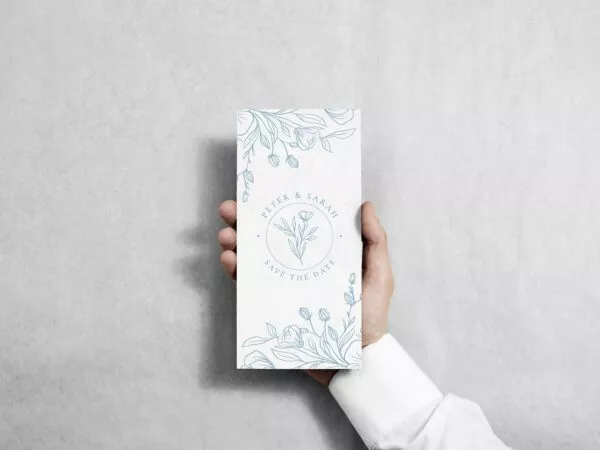 Hand Holding DL Flyer Mockup