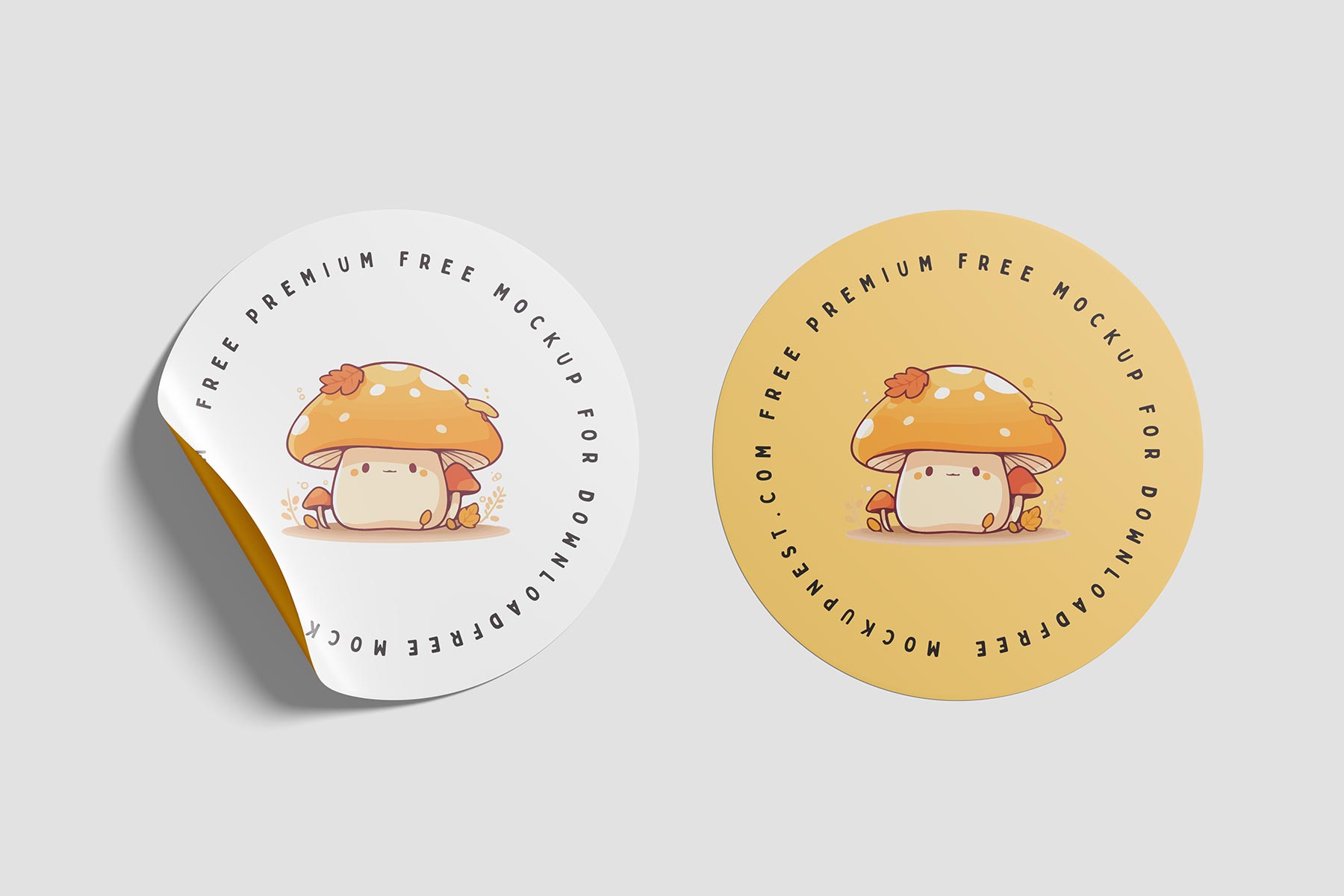 Round Sticker Mockup Set