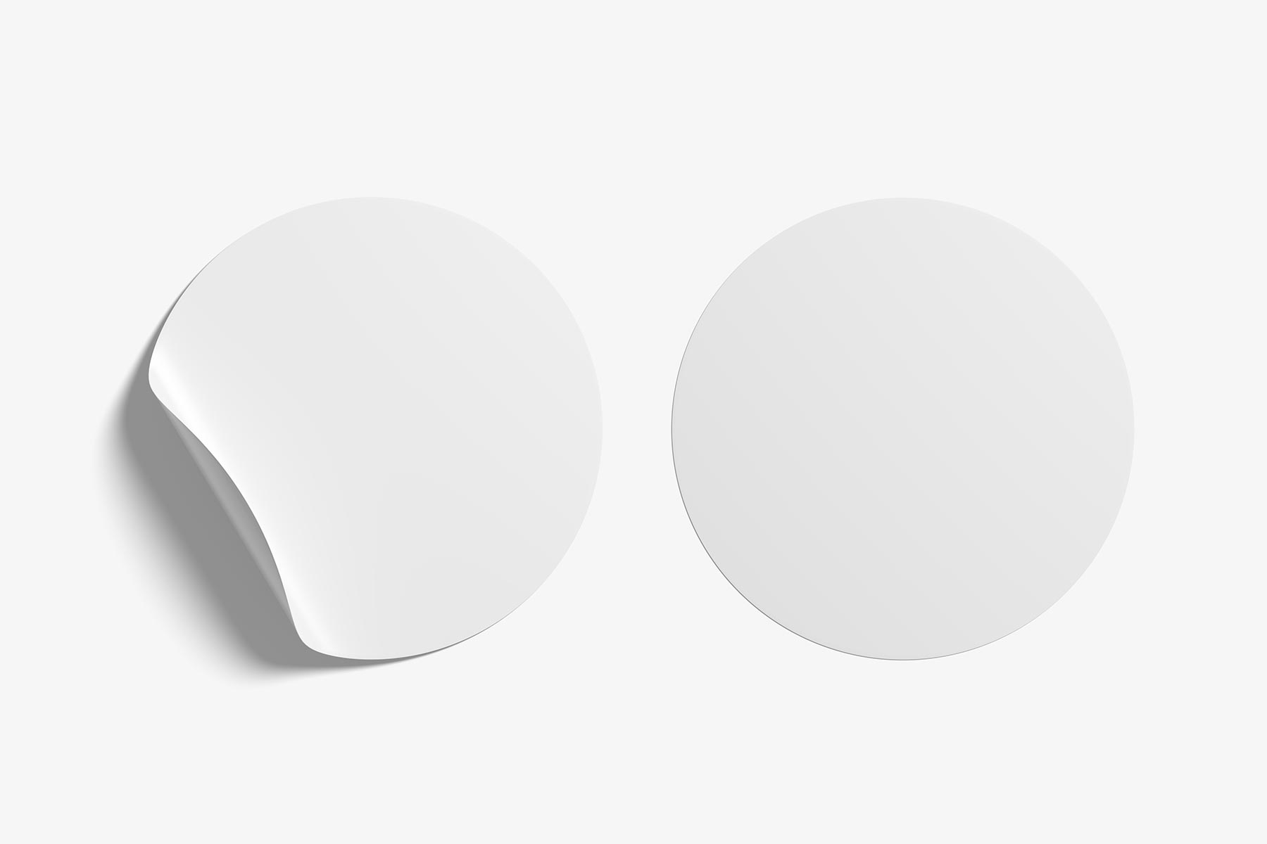 Round Sticker Mockup Set