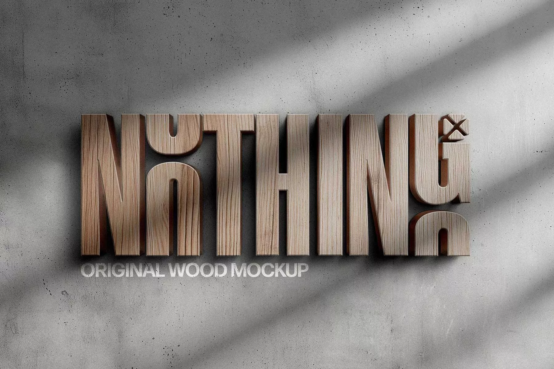 Wooden 3D Sign/Logo Mockup