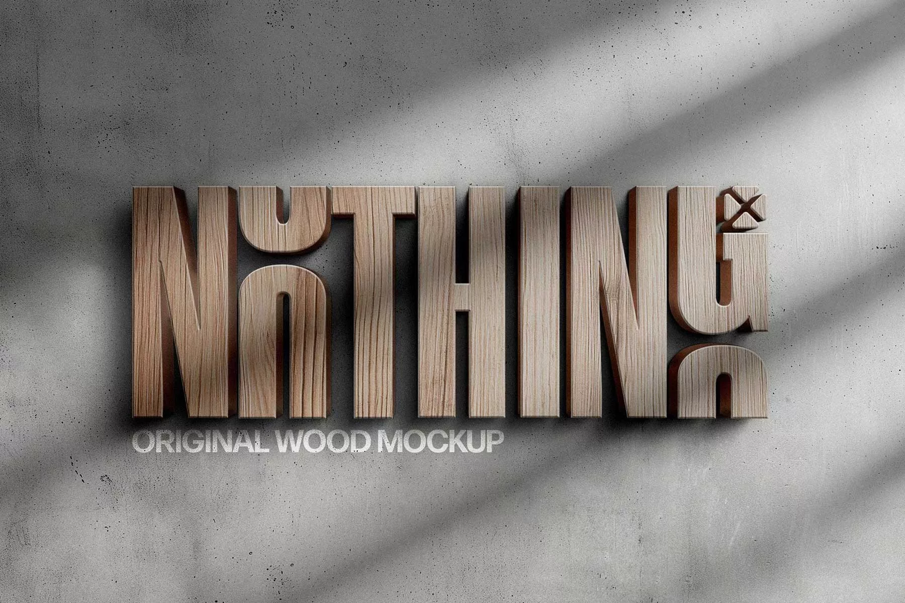 Wooden 3D Sign/Logo Mockup
