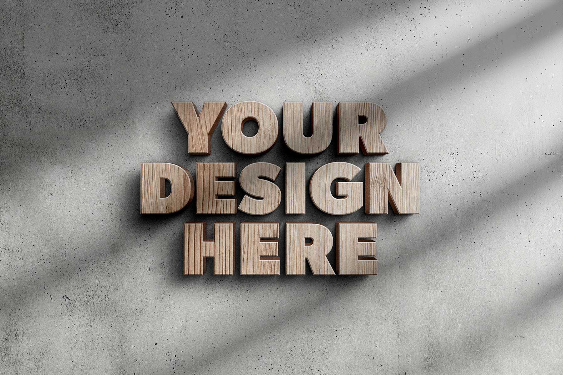 Wooden 3D Sign/Logo Mockup