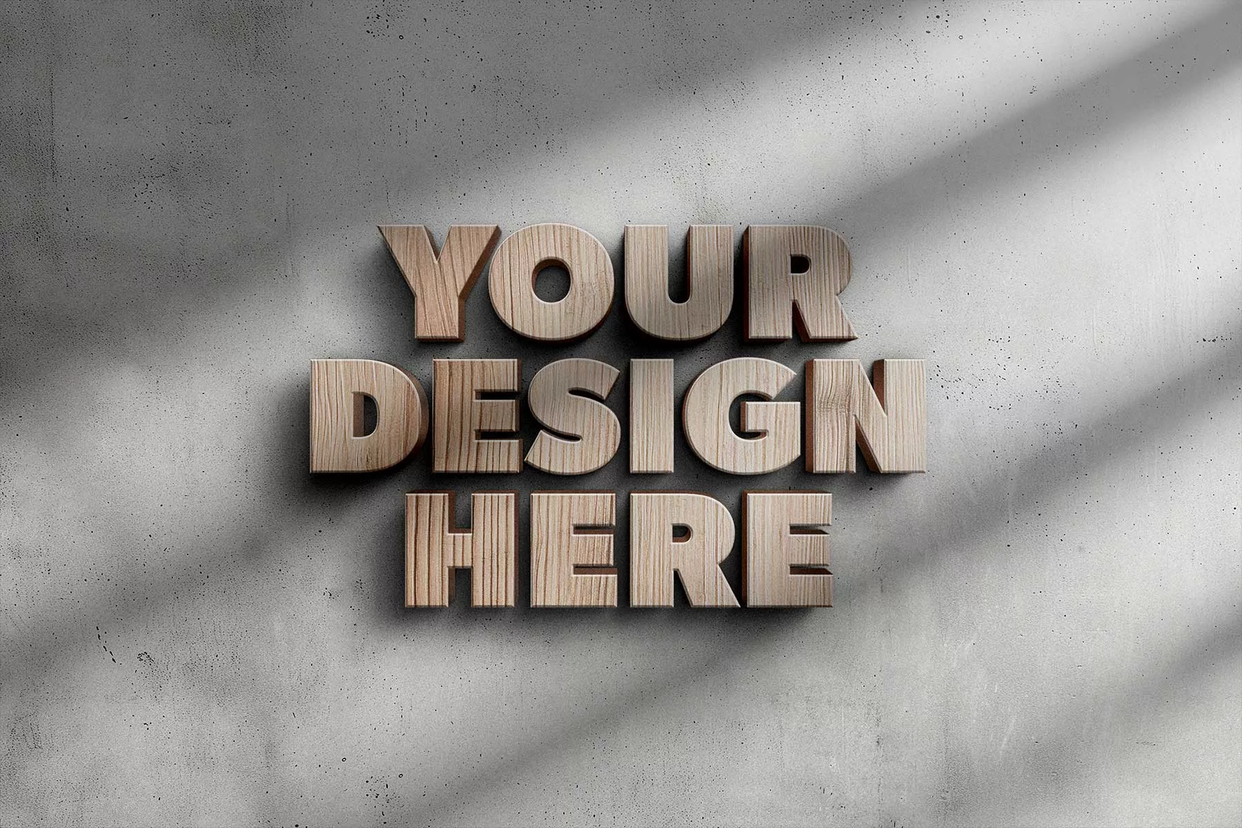 Wooden 3D Sign/Logo Mockup