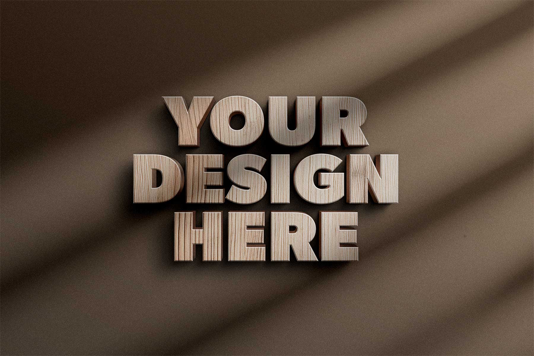 Wooden 3D Sign/Logo Mockup