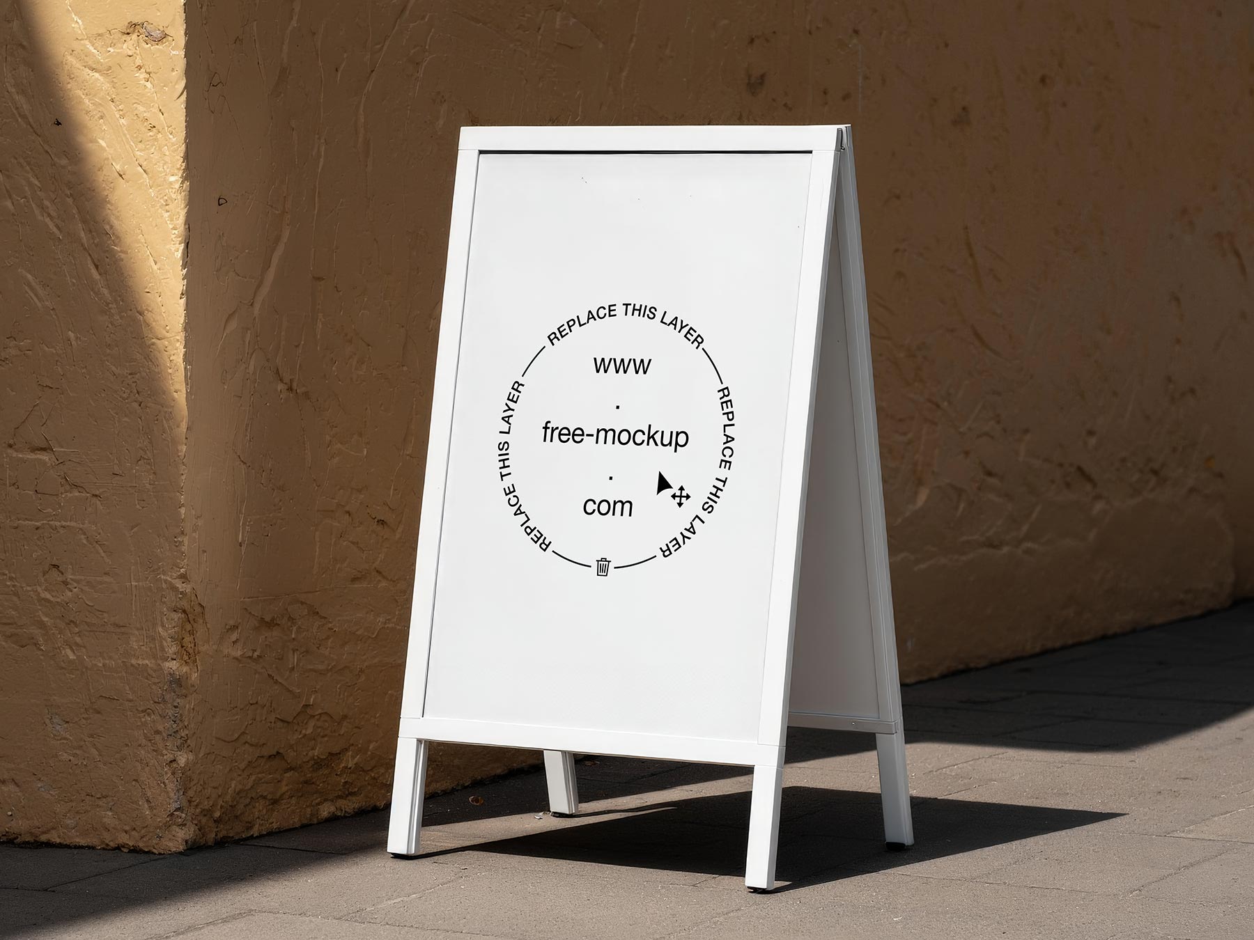 A-Frame Sign Mockup Sidewalk Banner