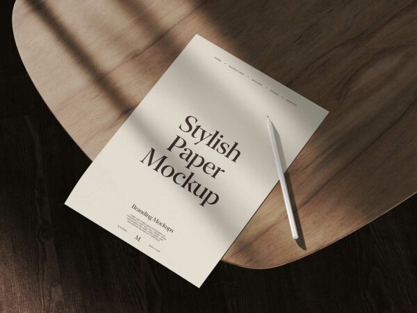 A4 Brand Paper Mockup