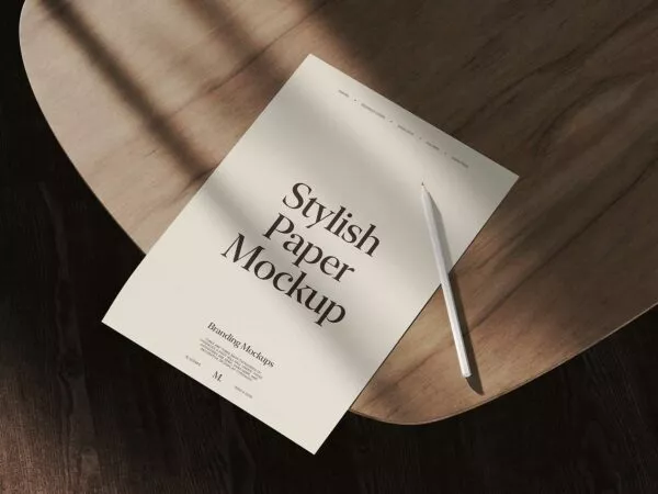 A4 Brand Paper Mockup