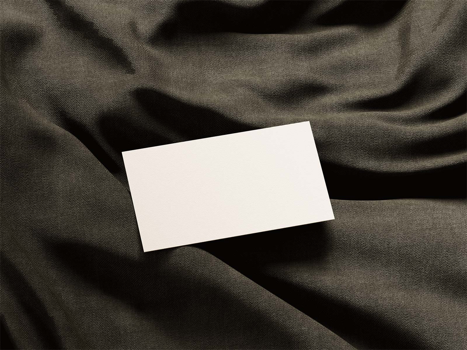 Business Card Mockup on Fabric