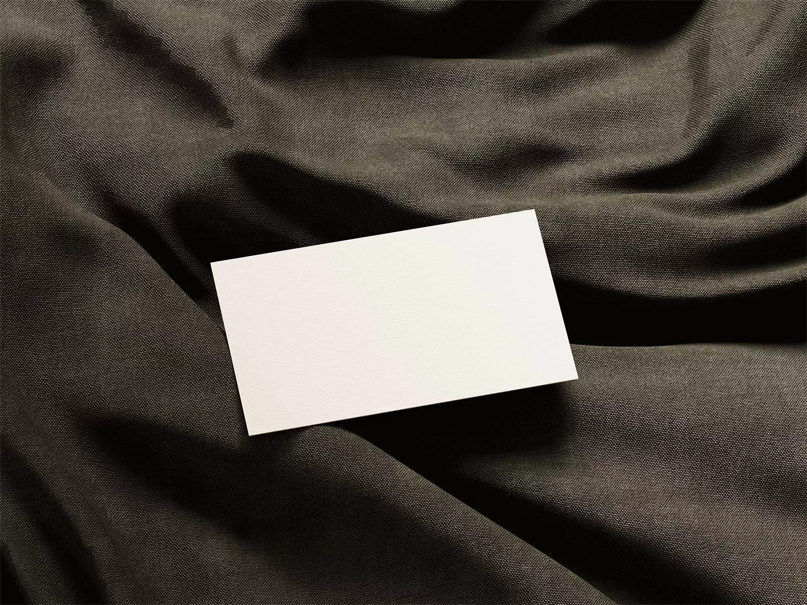 Business Card Mockup on Fabric