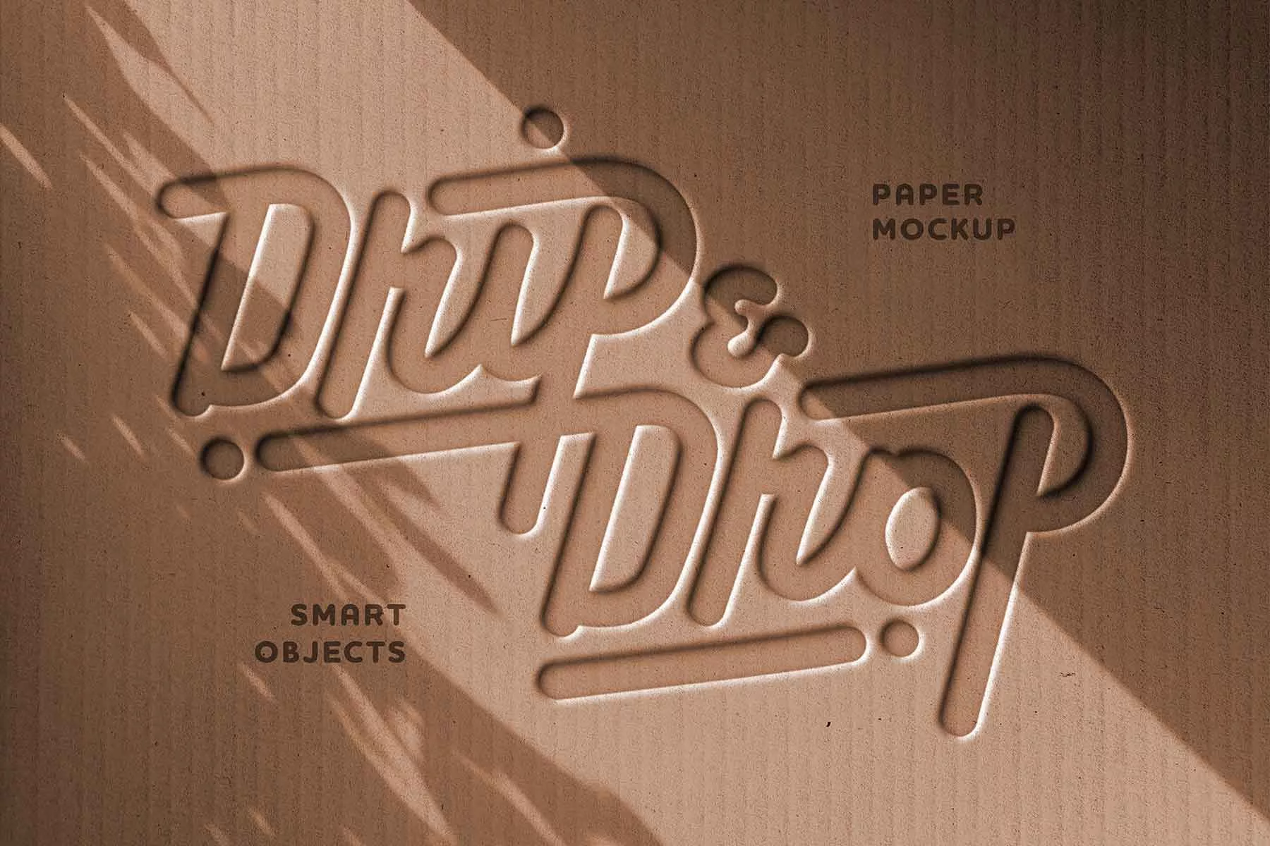 Cardboard Logo Mockup