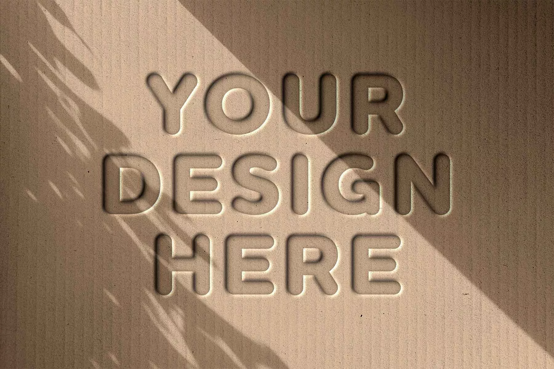 Cardboard Logo Mockup