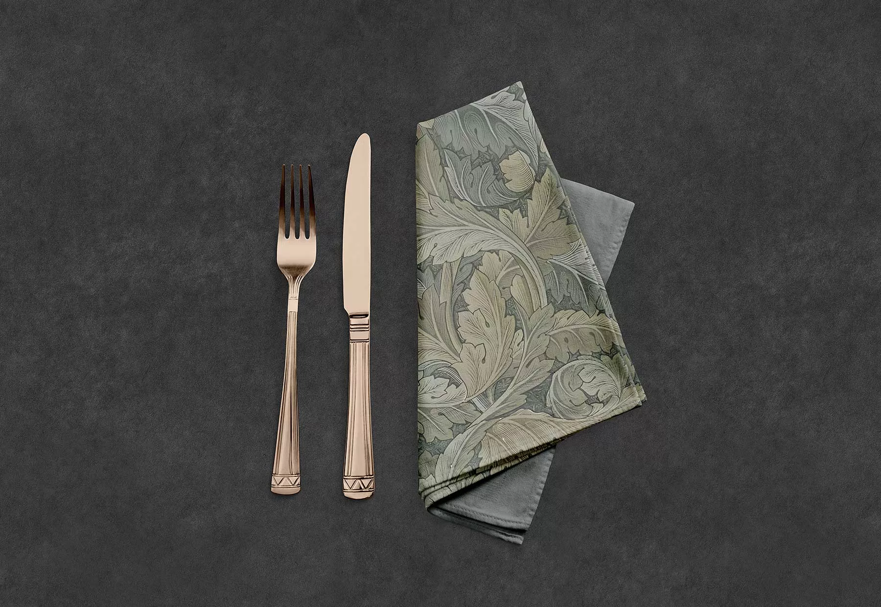 Cloth Napkin Mockup on a Table
