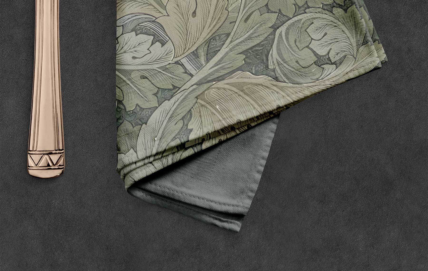 Cloth Napkin Mockup on a Table
