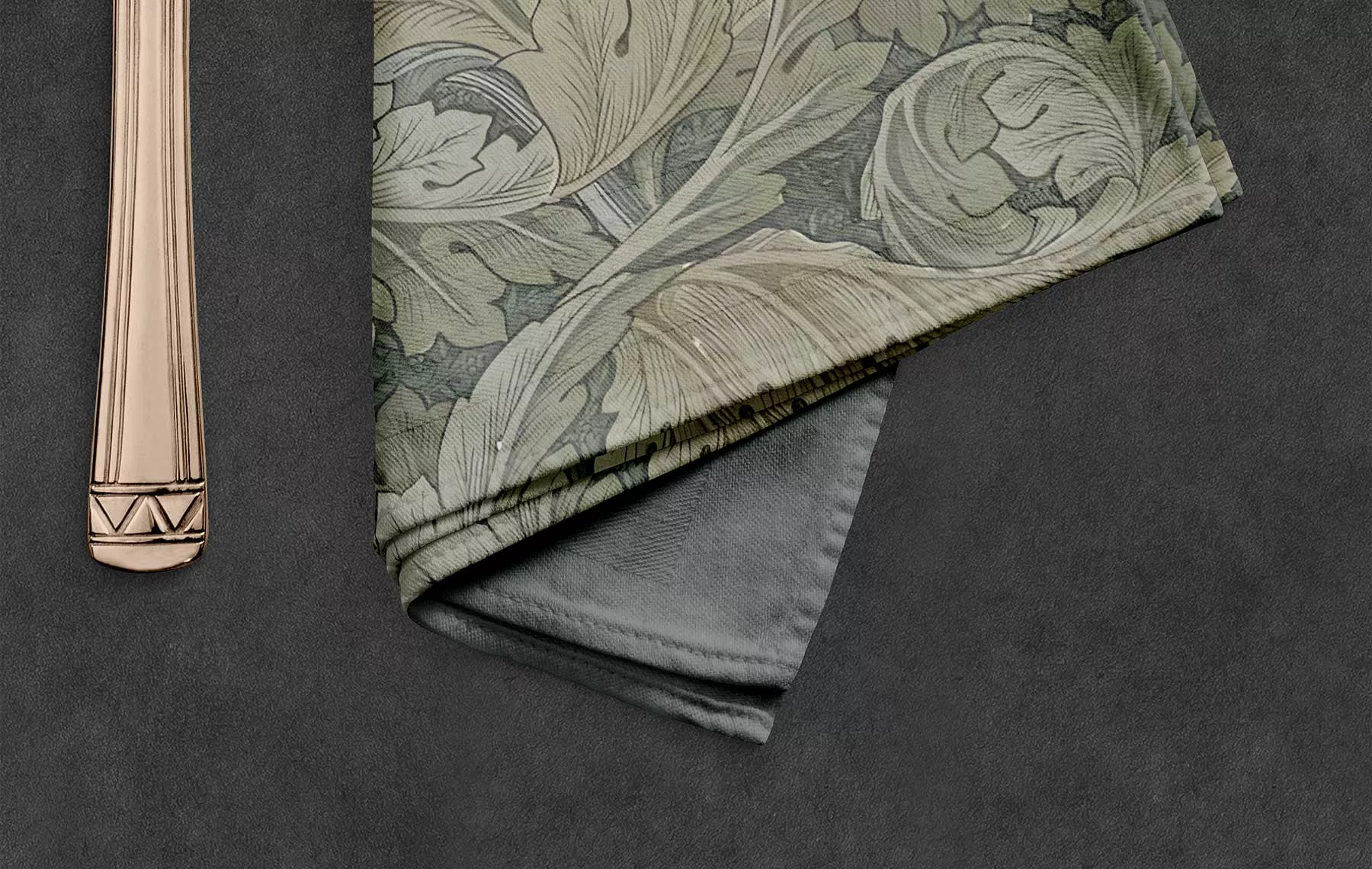 Cloth Napkin Mockup on a Table