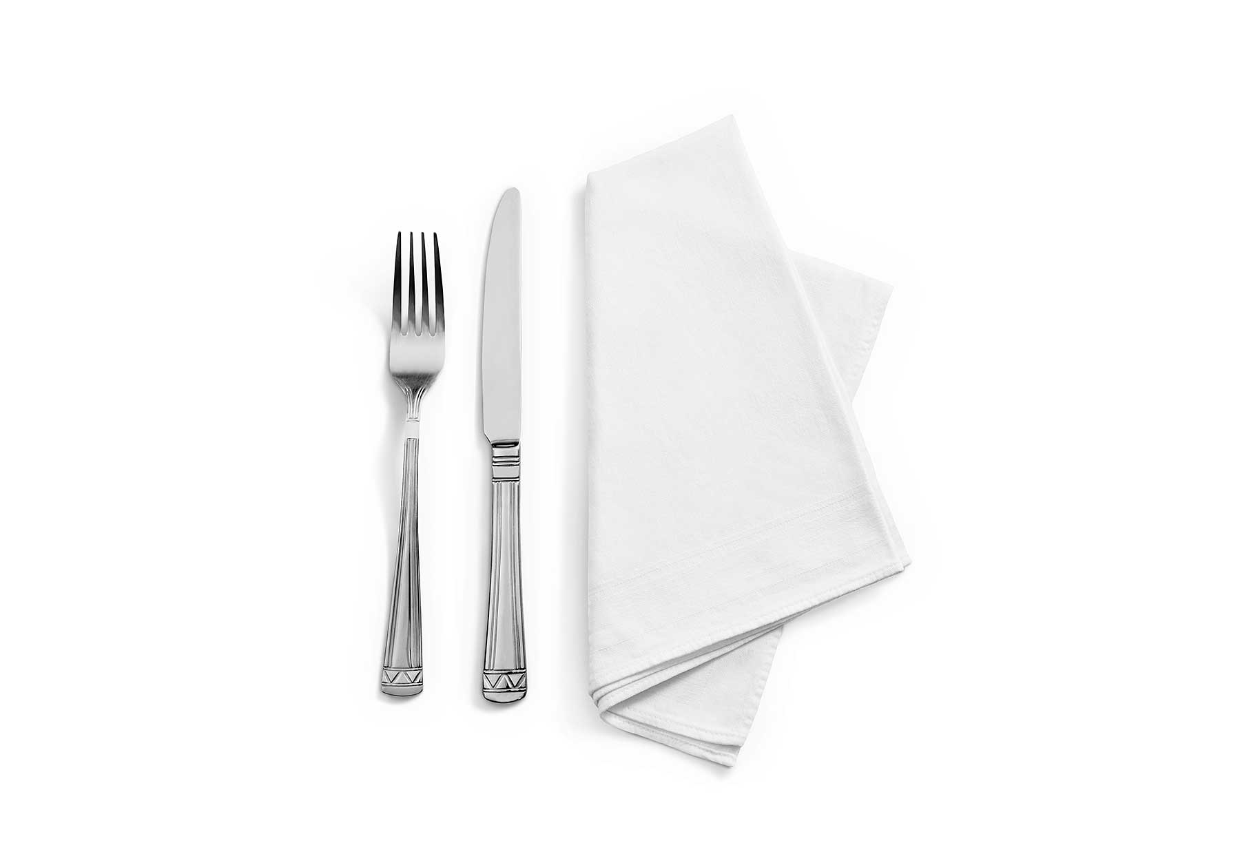 Cloth Napkin Mockup on a Table