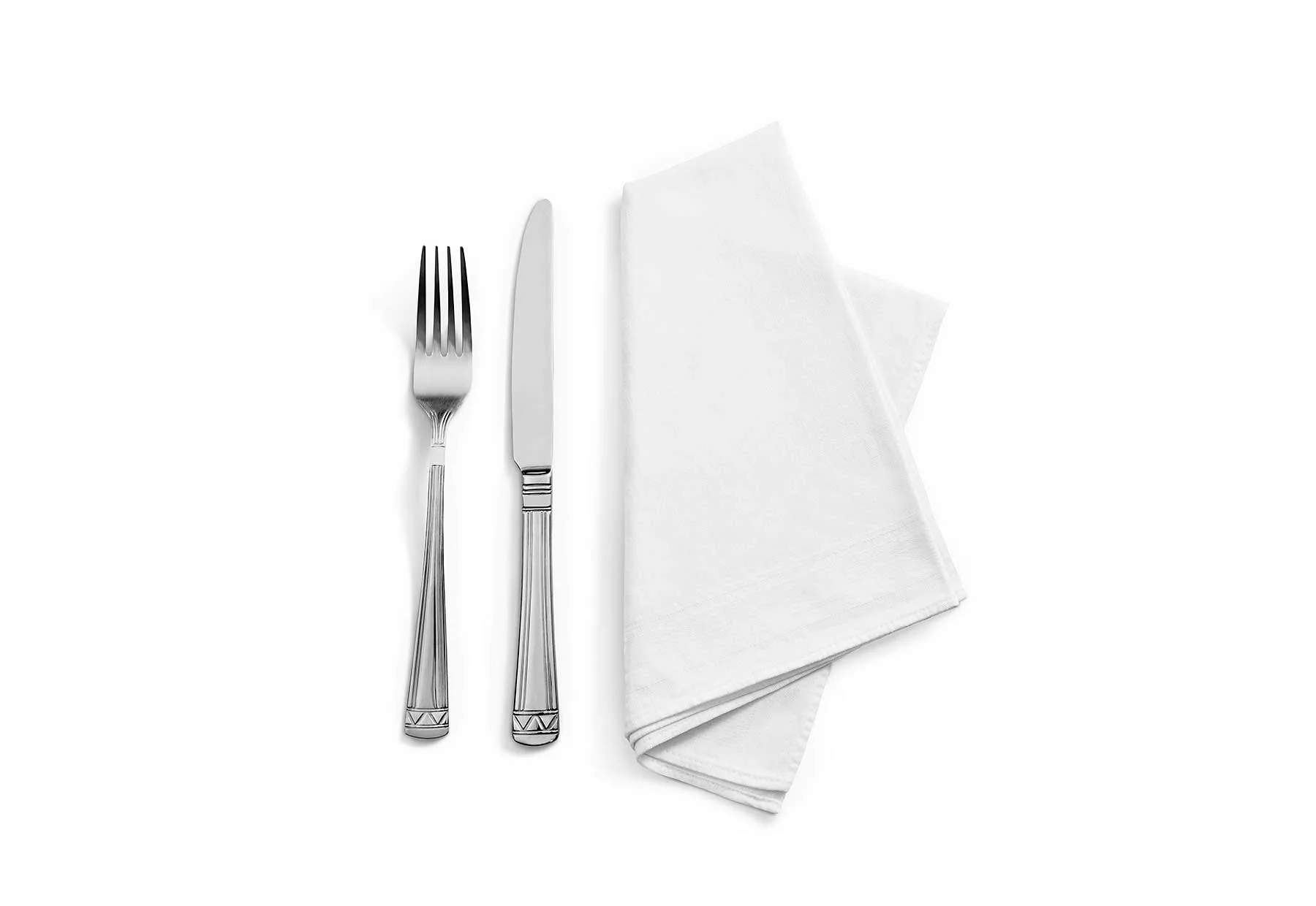 Cloth Napkin Mockup on a Table