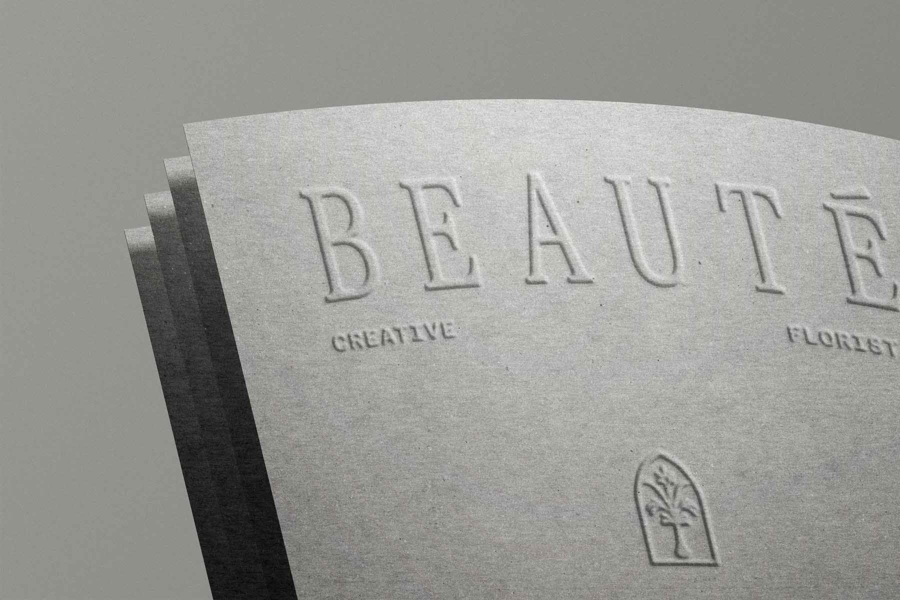 Logo Design Mockup on Paper