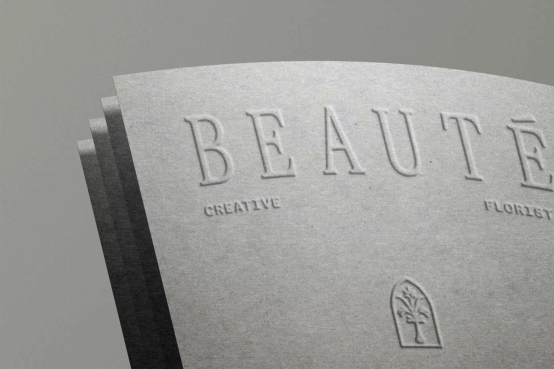 Logo Design Mockup on Paper