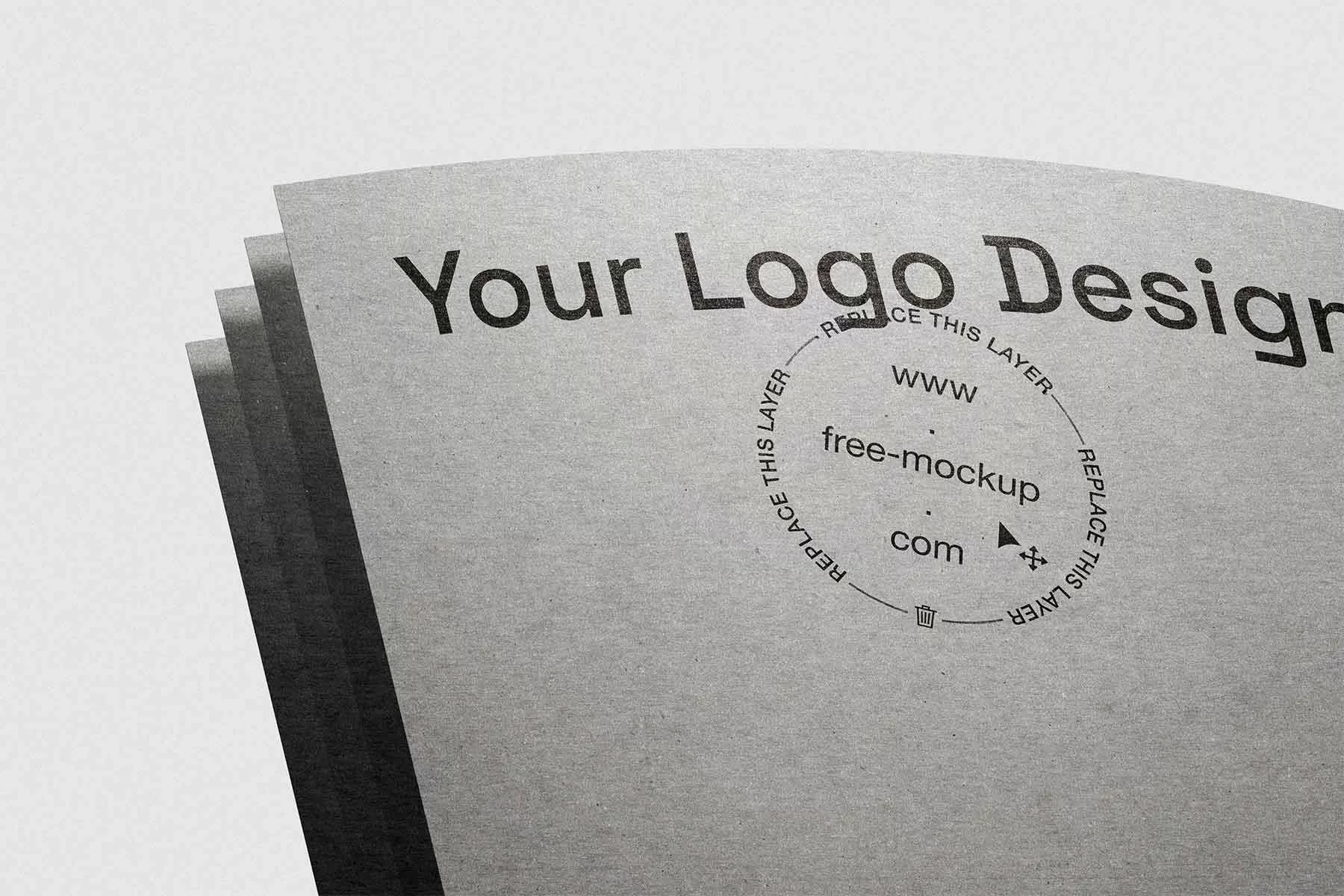 Logo Design Mockup on Paper
