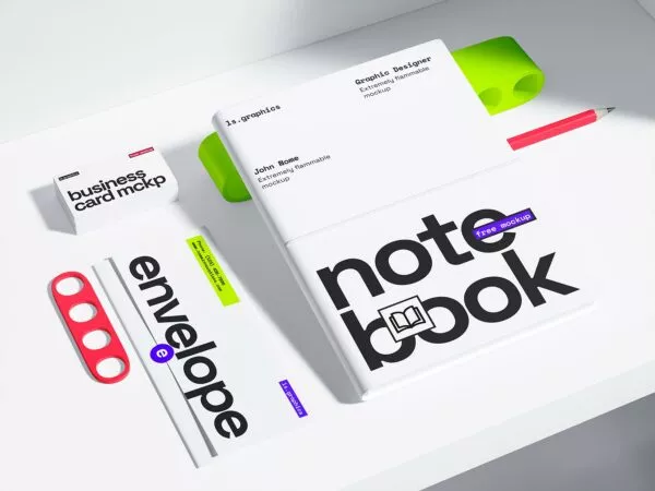 Free Stationery Set Mockup
