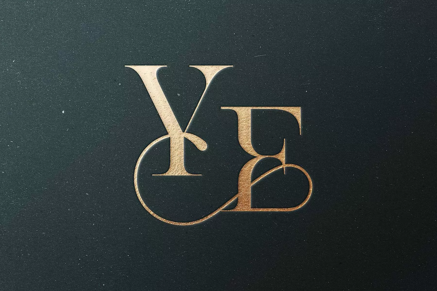 Gold Debossed Logo Mockup