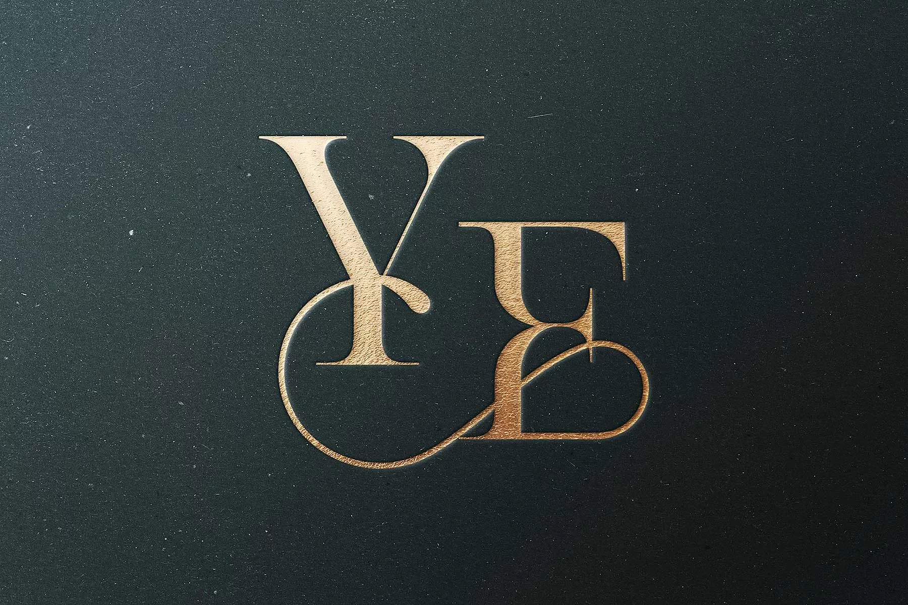 Gold Debossed Logo Mockup