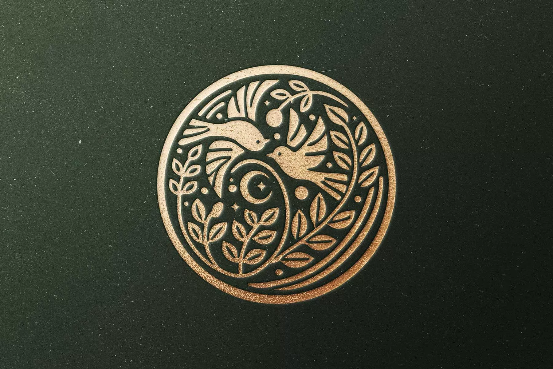 Gold Debossed Logo Mockup