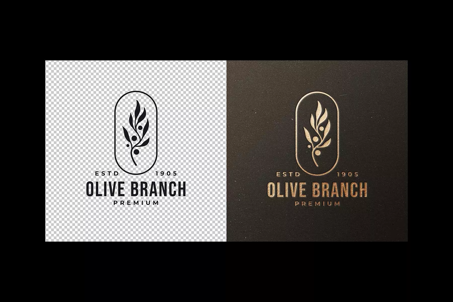 Gold Debossed Logo Mockup