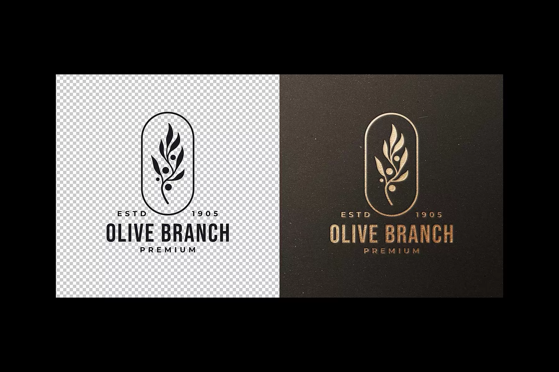 Gold Debossed Logo Mockup