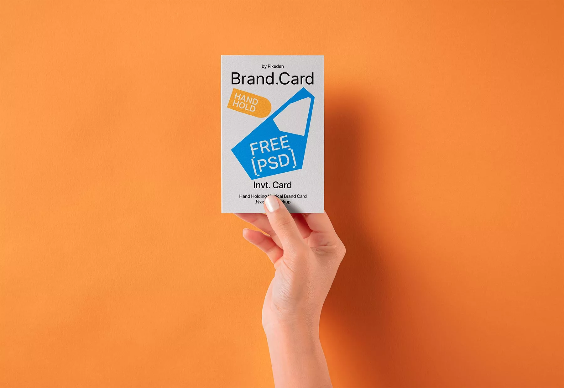 Hand Holding Invitation Card Mockup