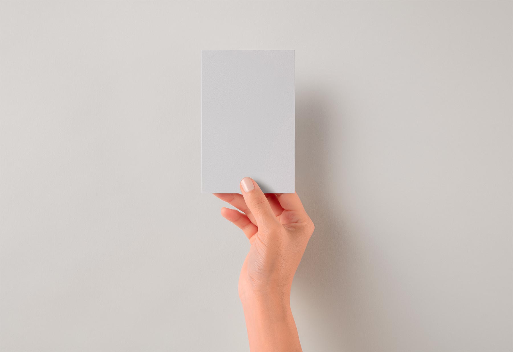 Hand Holding Invitation Card Mockup