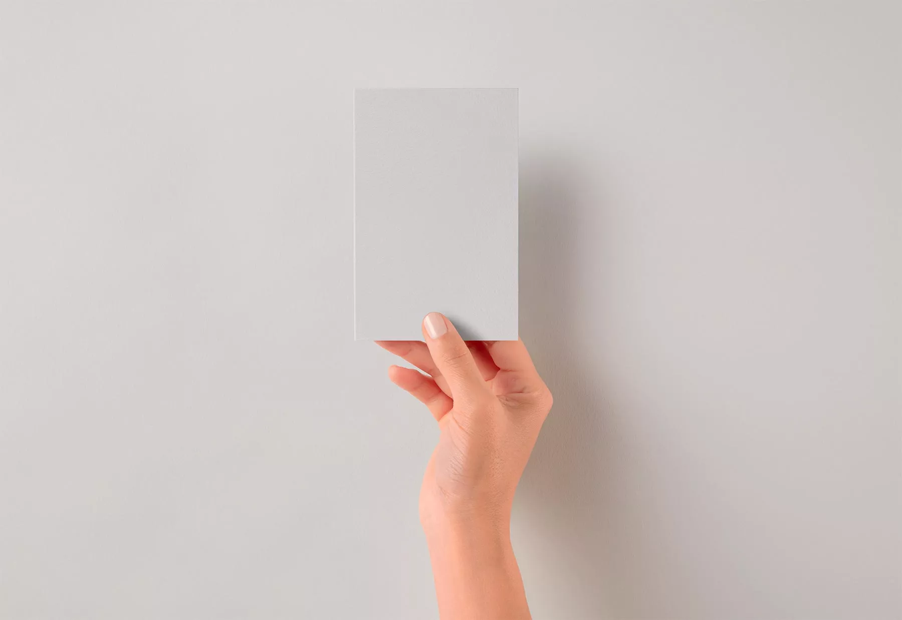 Hand Holding Invitation Card Mockup