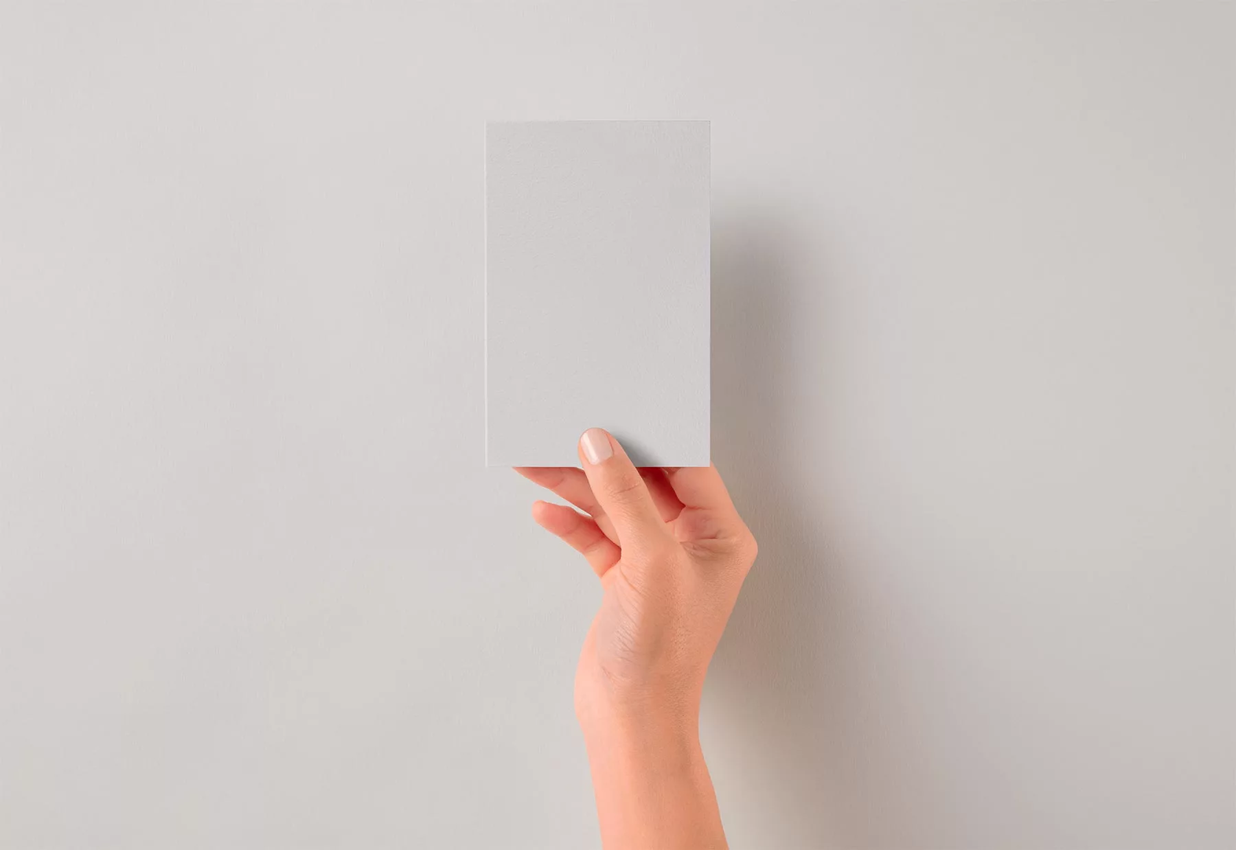 Hand Holding Invitation Card Mockup