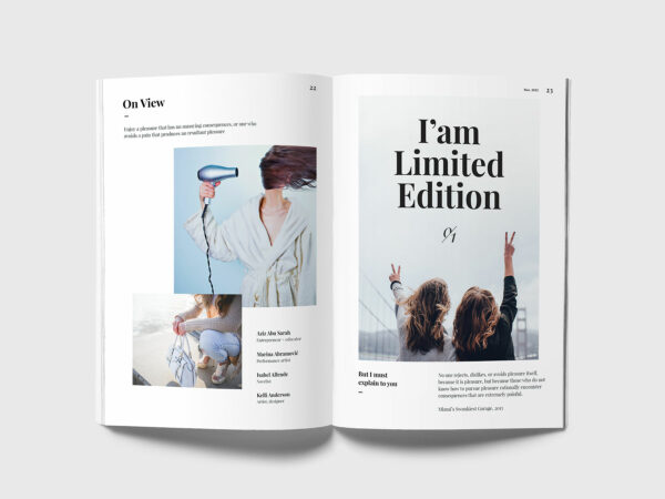 Magazine Mockup Set – Cover, Spread & Back Views