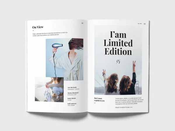 Magazine Mockup Set – Cover, Spread & Back Views