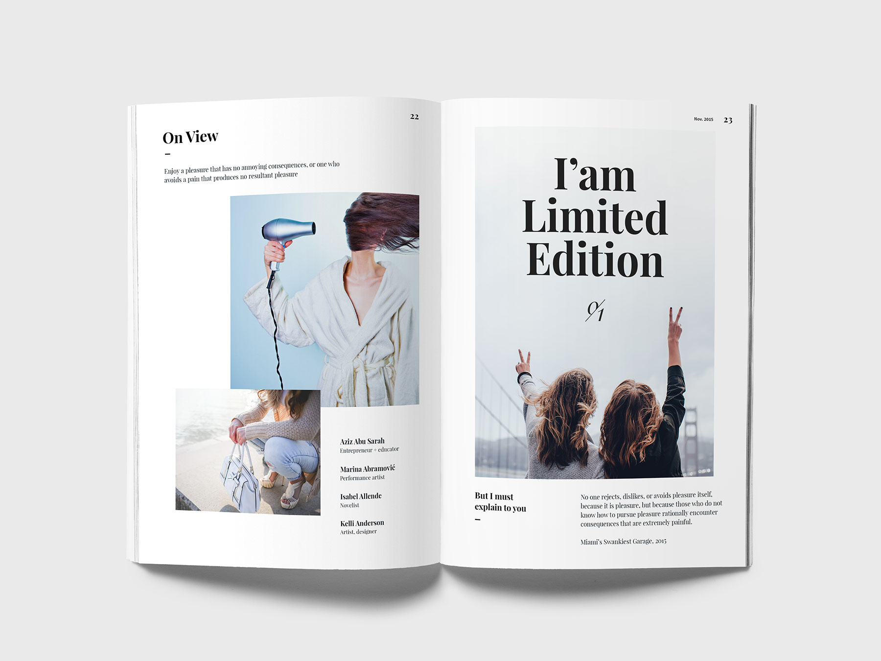 Magazine Mockup Set – Cover, Spread & Back Views
