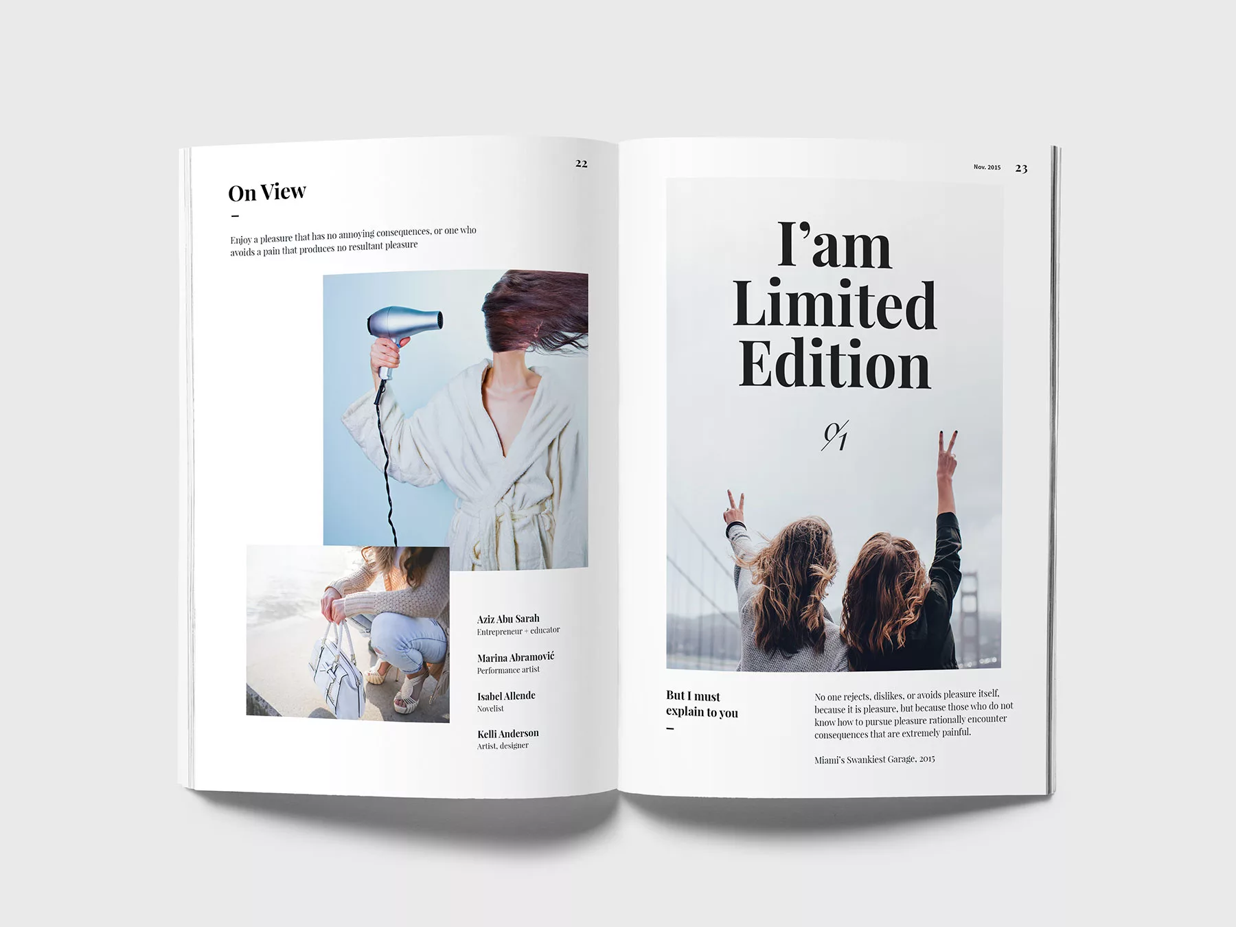 Magazine Mockup Set – Cover, Spread & Back Views