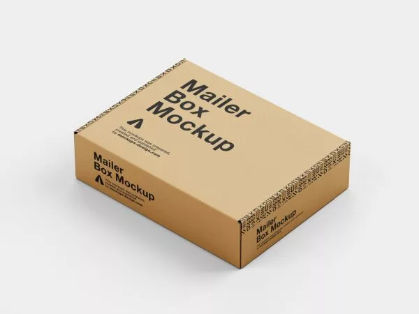 Mailer Box Mockup Set (4 PSDs)