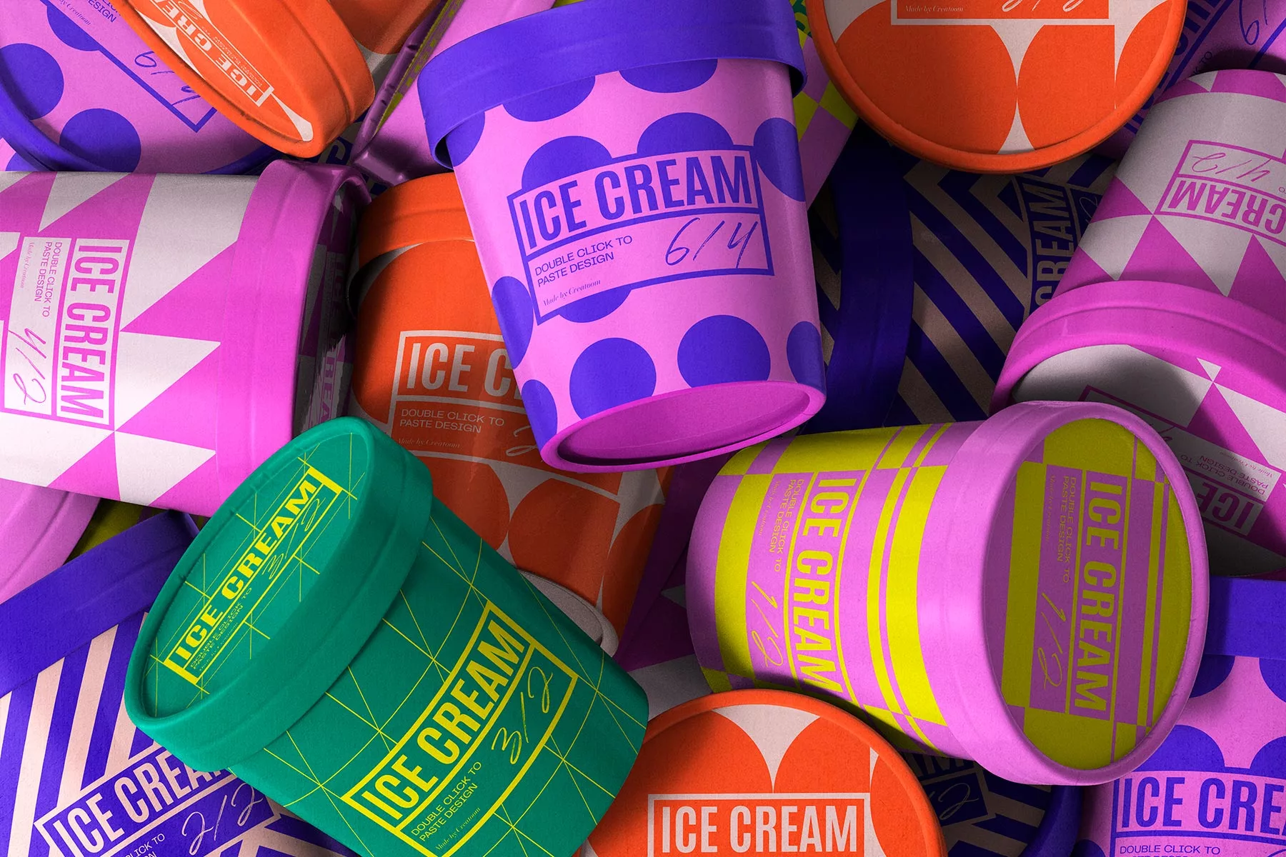 Packaging Ice Cream Cup Mockups