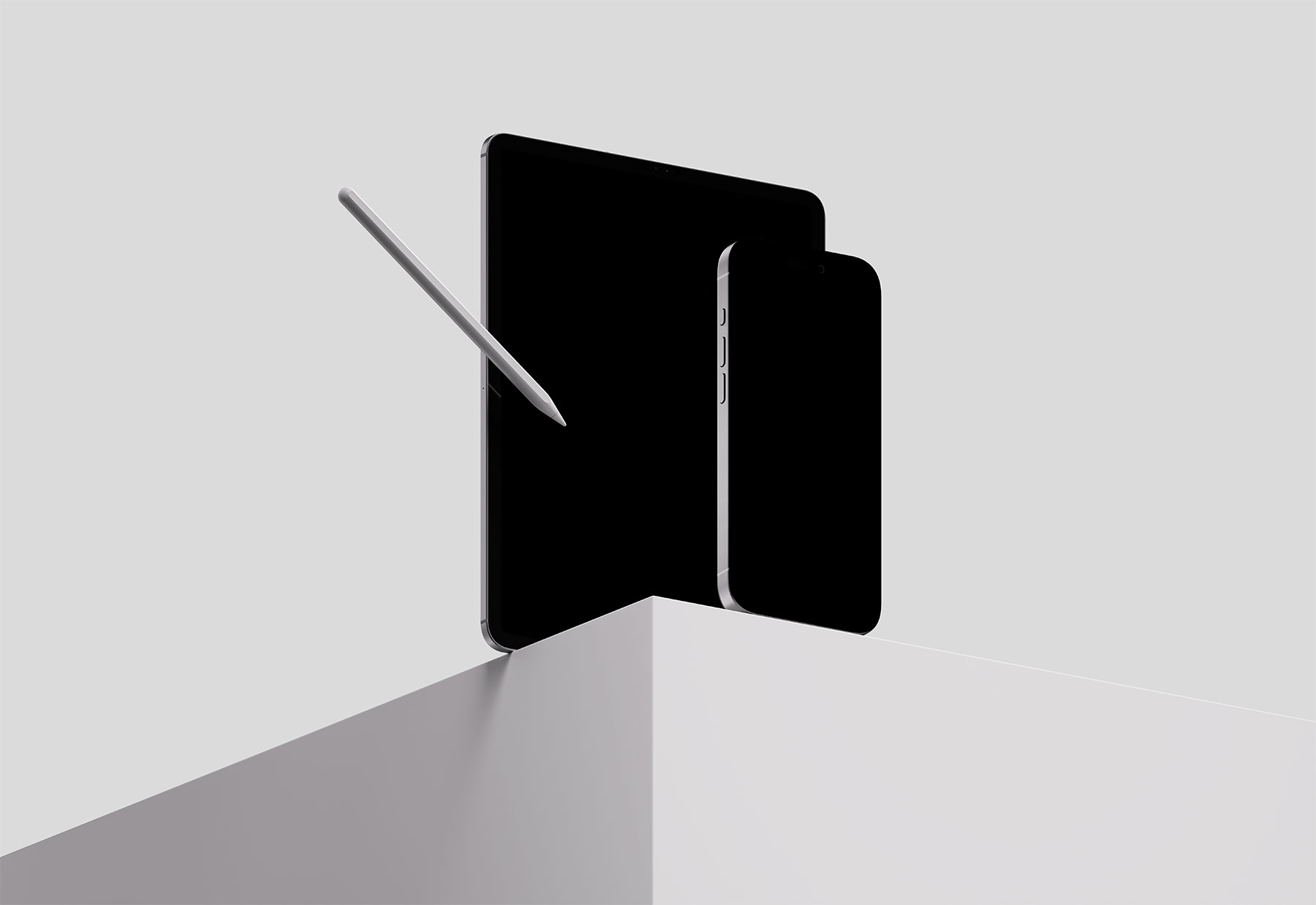 Tablet and Phone Showcase Screens Mockup