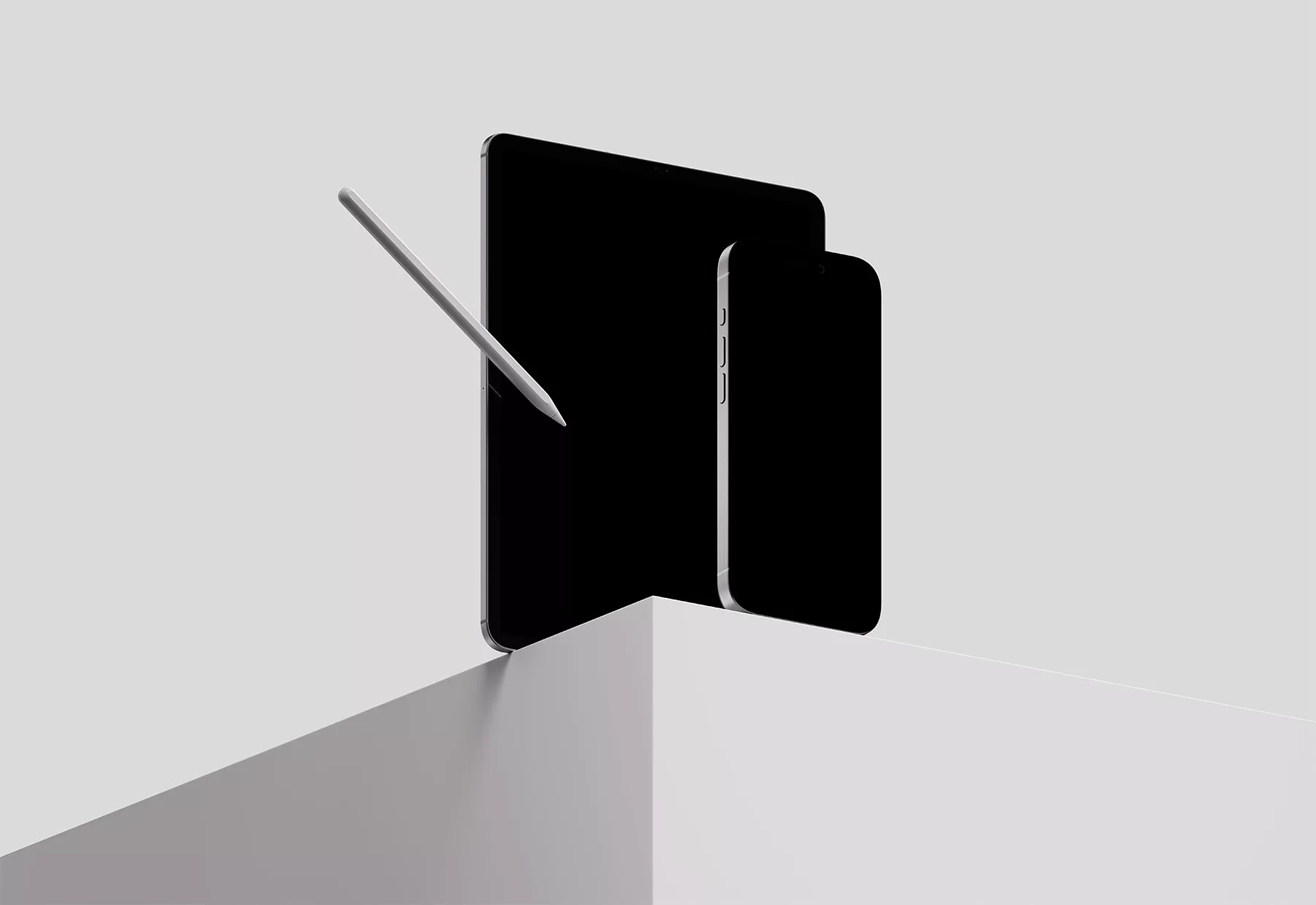 Tablet and Phone Showcase Screens Mockup