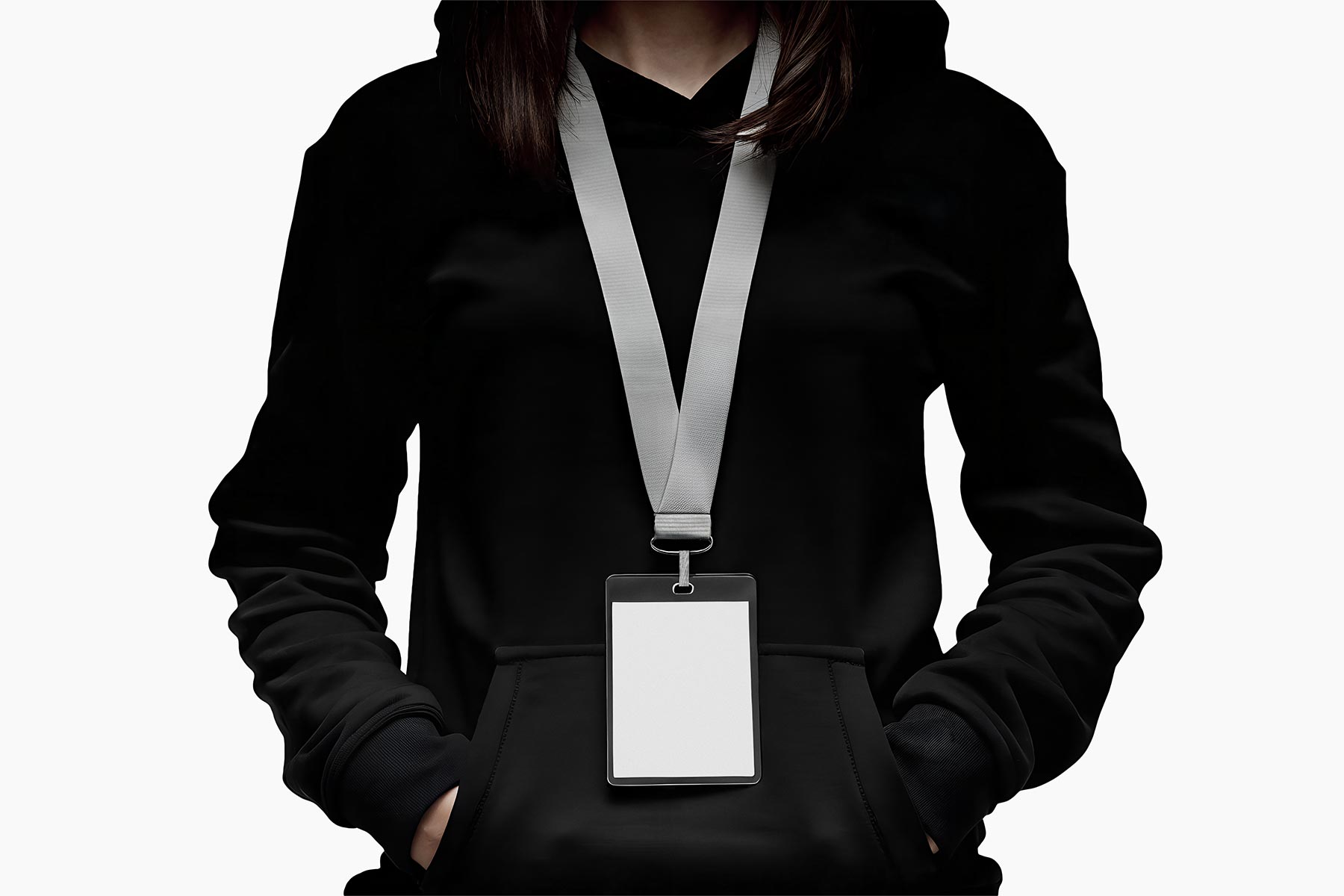 Badge ID with Lanyard Photo-Realistic Mockup