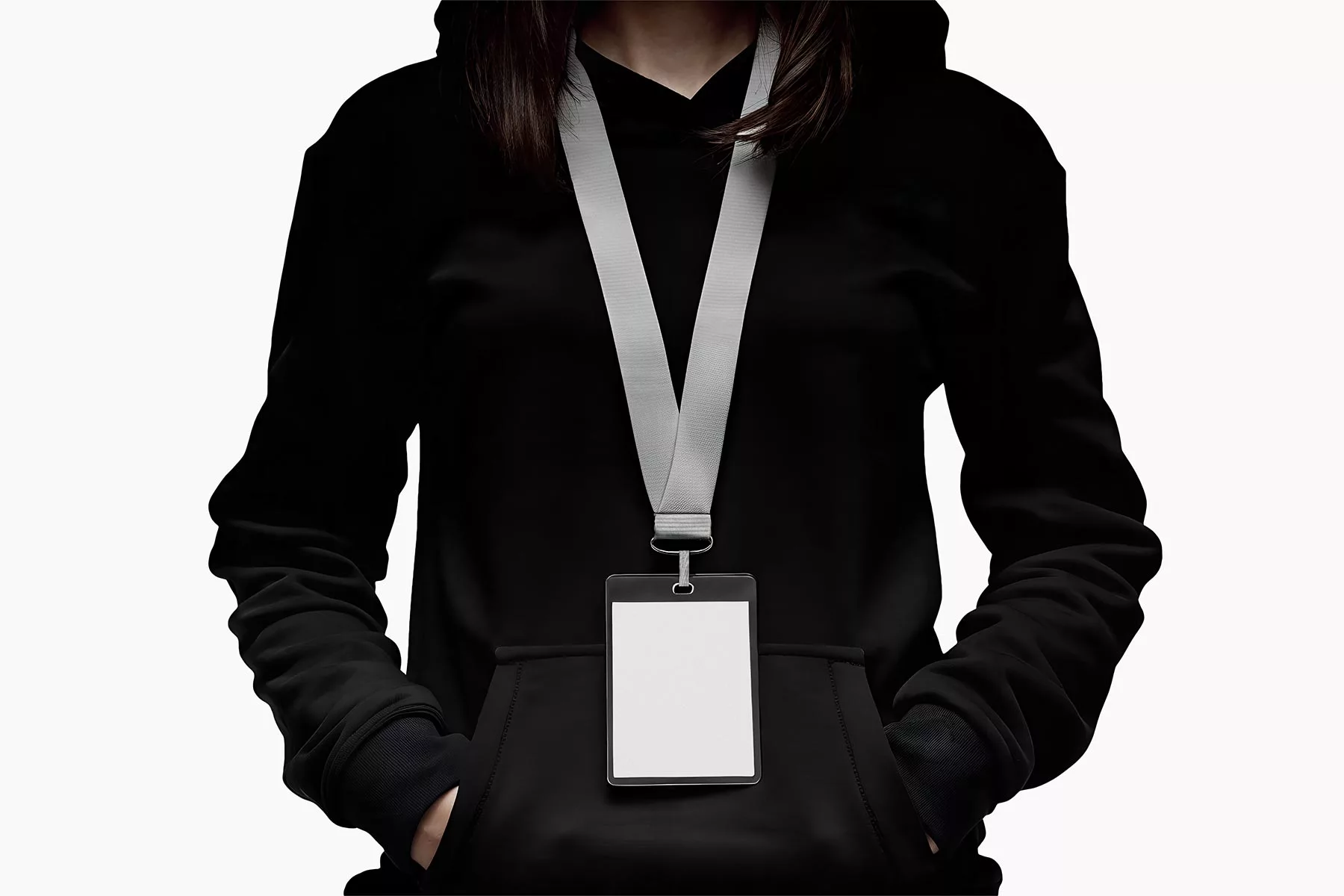 Badge ID with Lanyard Photo-Realistic Mockup