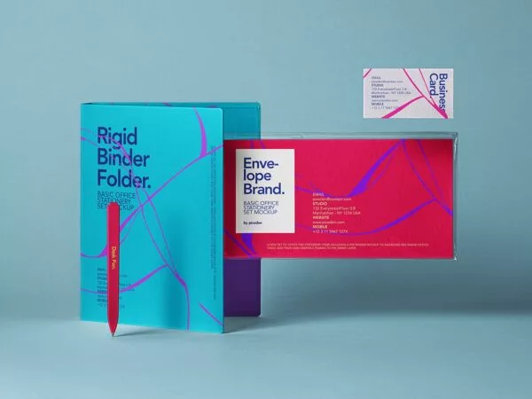 Corporate Stationery Mockup – Folder, Envelope & Business Card