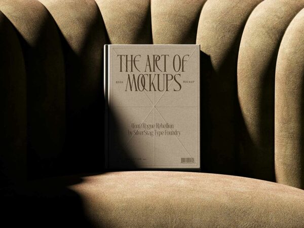 Cover Book Mockup PSD Scene