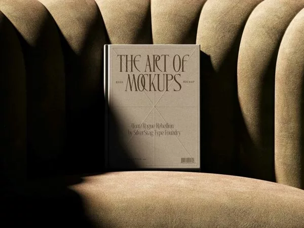 Cover Book Mockup PSD Scene