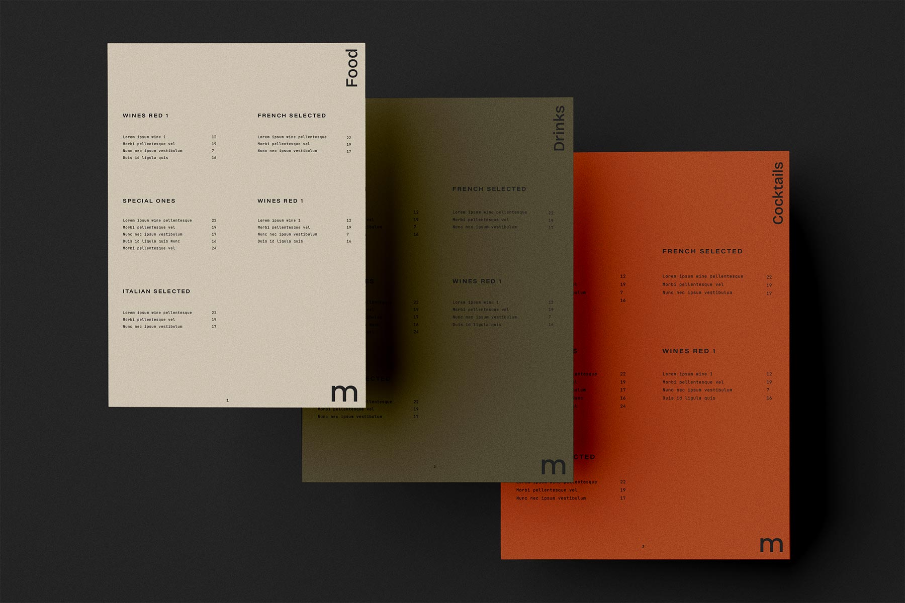 Floating Restaurant Menu Mockup